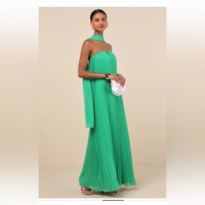 Lulu's Green Maxi Dress